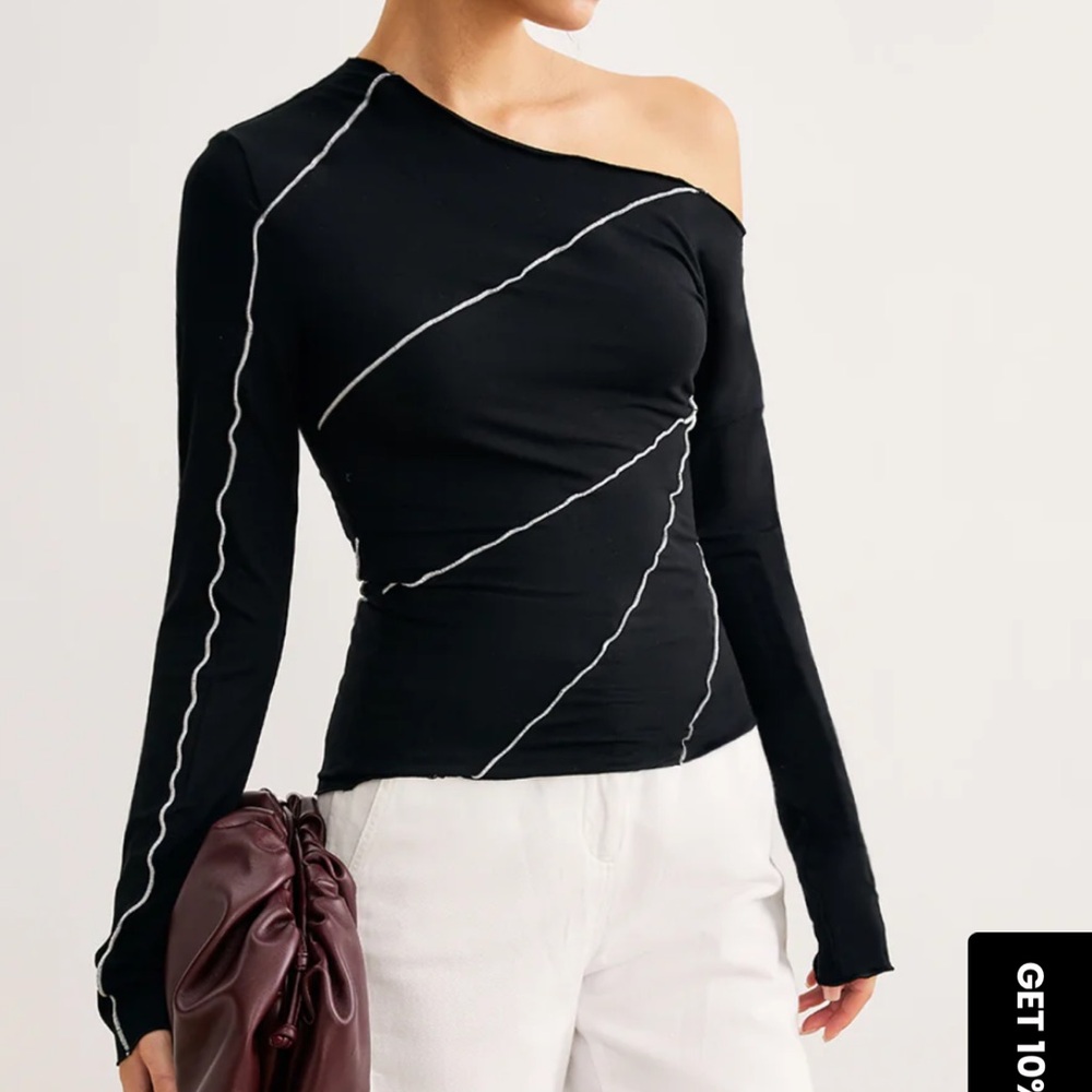 Converse women Black and Gray Long Sleeve Top